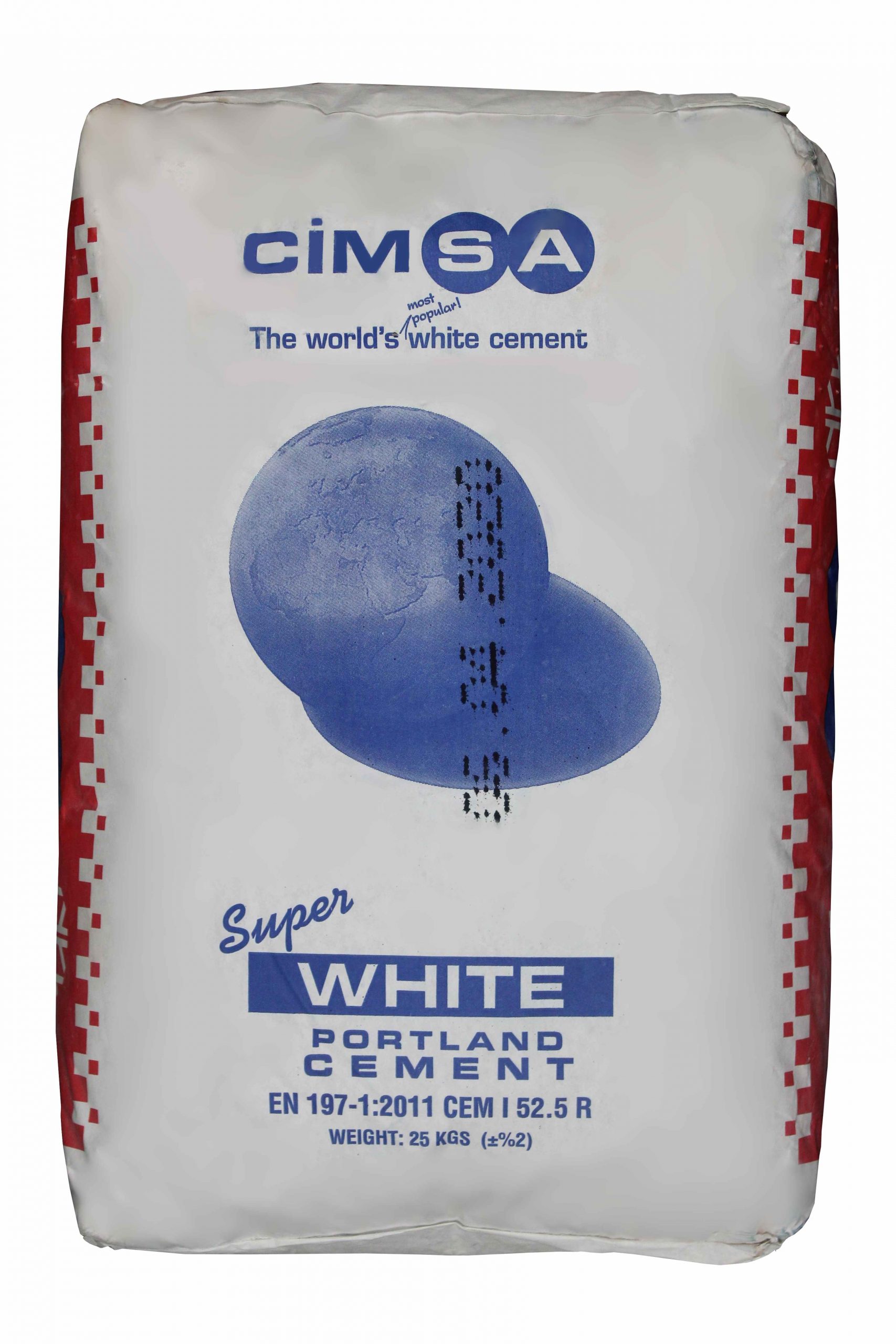 Cimsa White Cement (25kg/Bag, 55lbs/Bag)