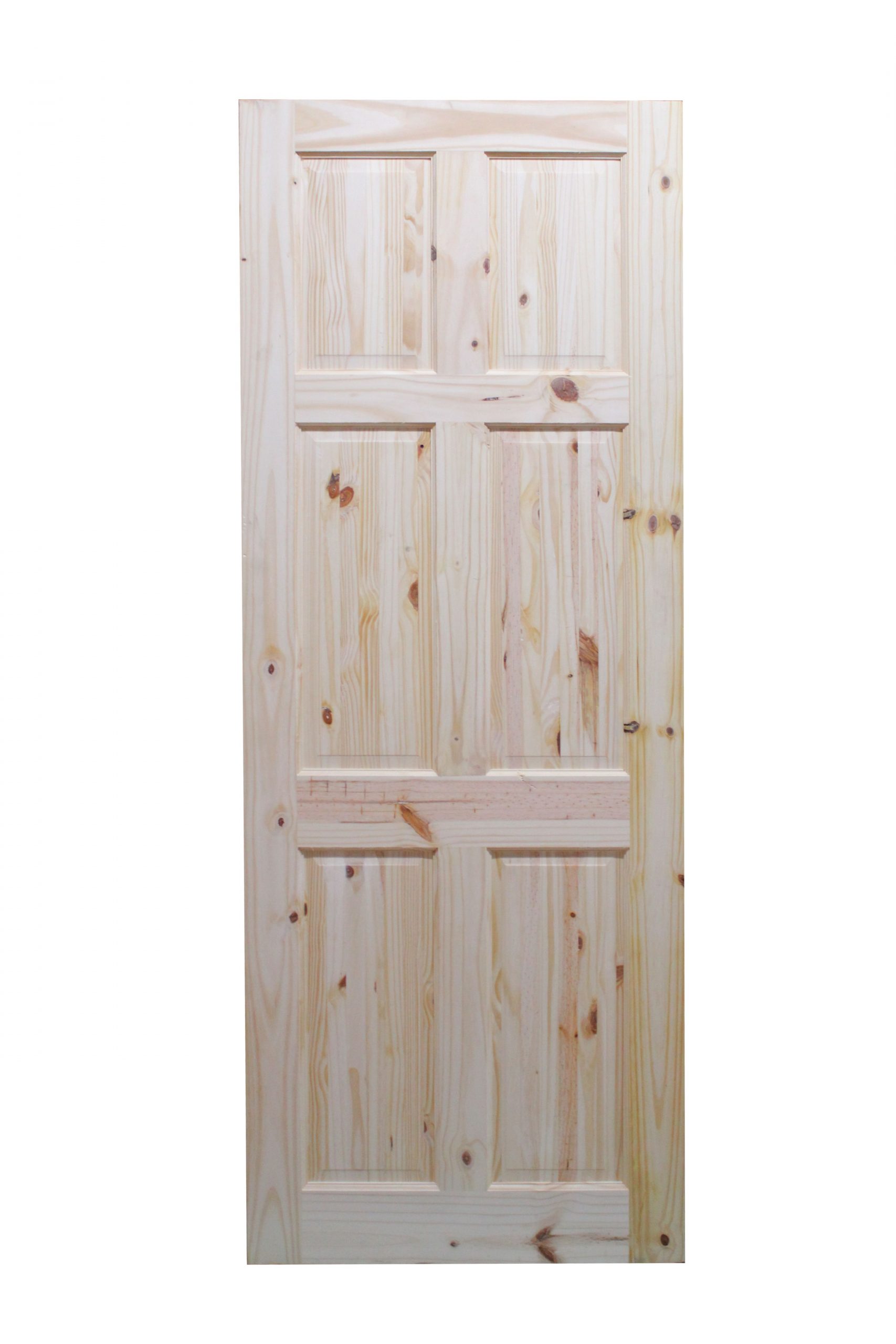 30 in. x 80 in. 6 Raised Panel Pine Door
