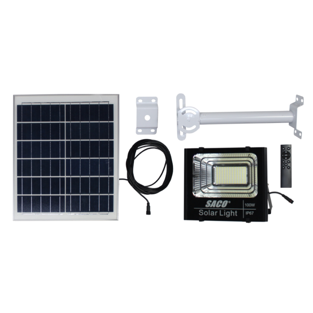Saco 100W LED Lamp with Solar Panel [04-FR-21775]