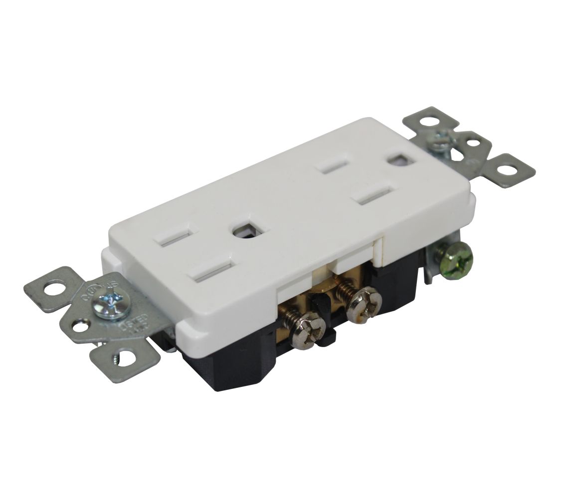 3 Pin White Decorative Flush Plug