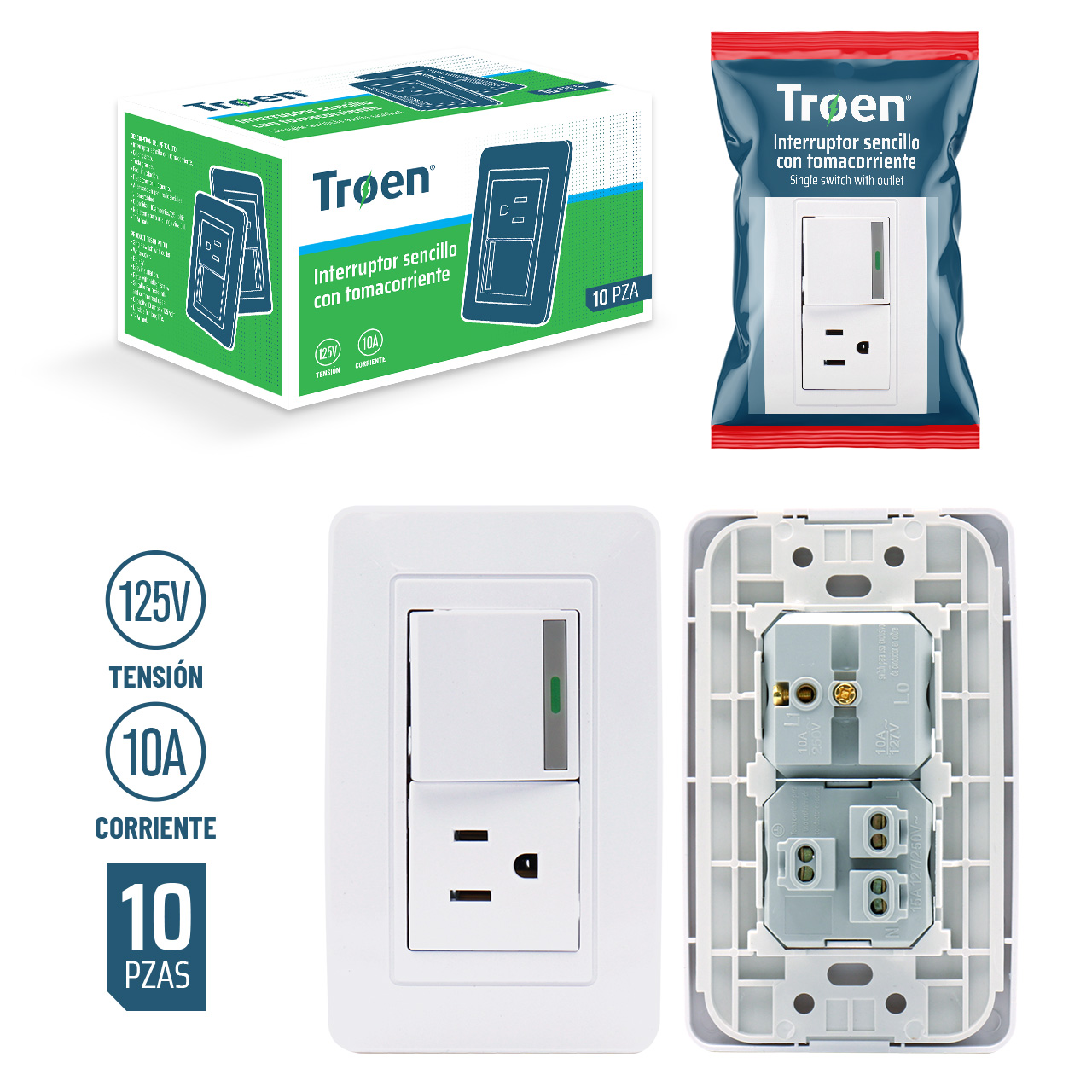 Troen Switch & Plug Combination [A136-ET118Z-41]