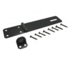 6 in. Quality Hardware Black Hasp & Staple