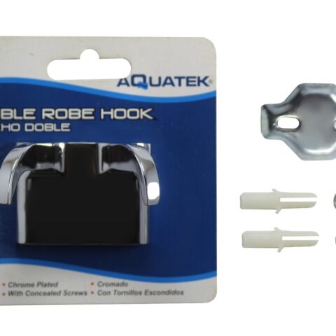 Aquatek Double Chrome Robe Hook with Concealed Screws [3011015]