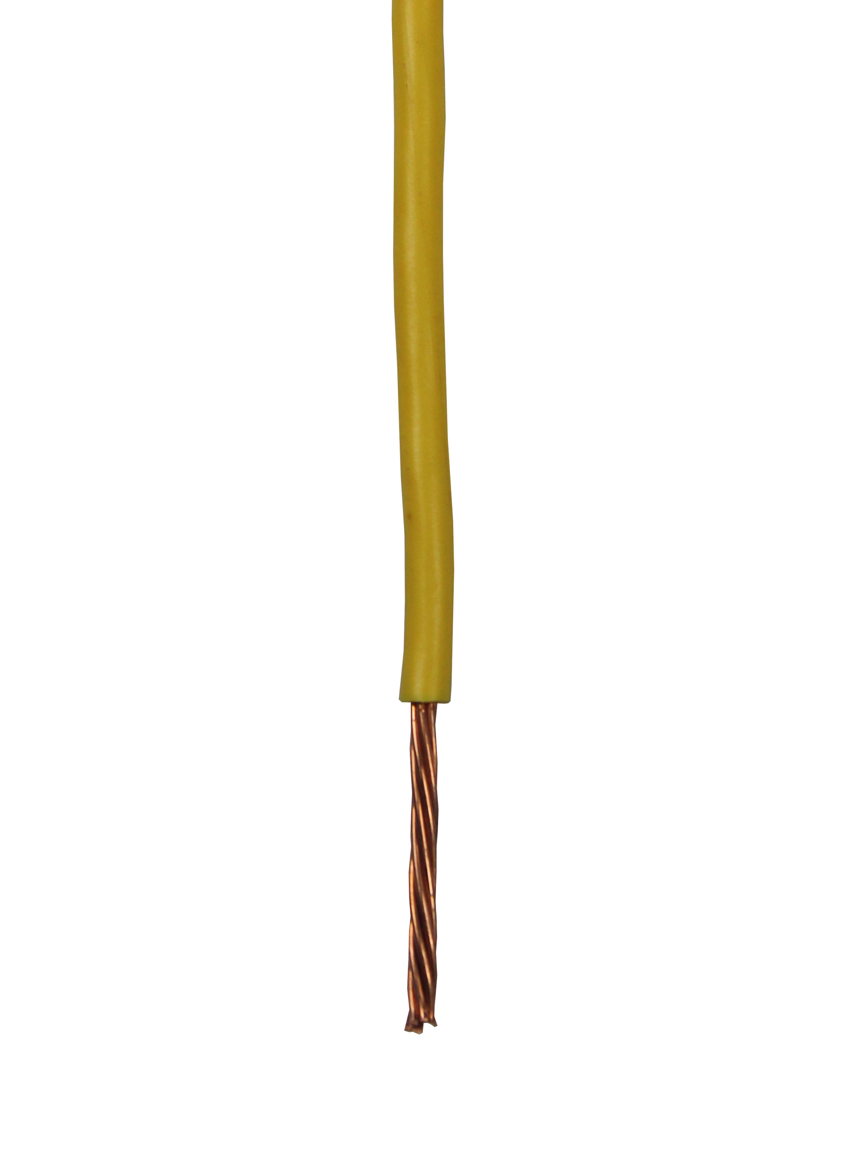 1.5mm x 100m Single Yellow Stranded Wire [3036] [Full Roll]