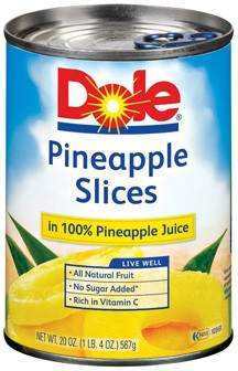 DOLE PINEAPPLE SLICES HEAVY SYRUP 567G