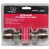 Tri-Circle Antique Copper Entrance Lock [TRIT587/578AC]