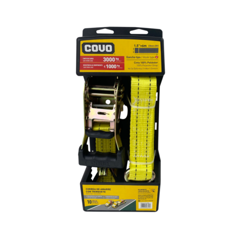 COVO 1-1/2 in. x 6M Auto-Ratchet Tie Down Strap [CV-TS-3000K]