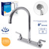 Griven 8 in. Chrome Kitchen Mixer [A367-GF1415A]