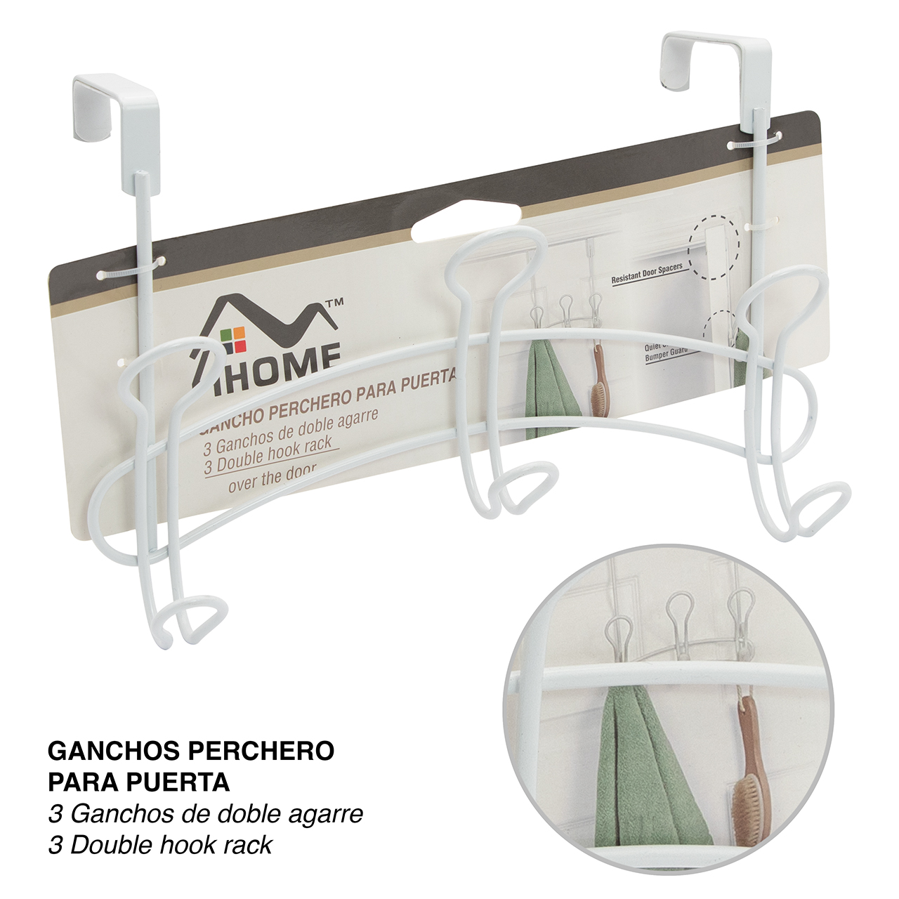 4Home White Hook Rack [LY-2201]