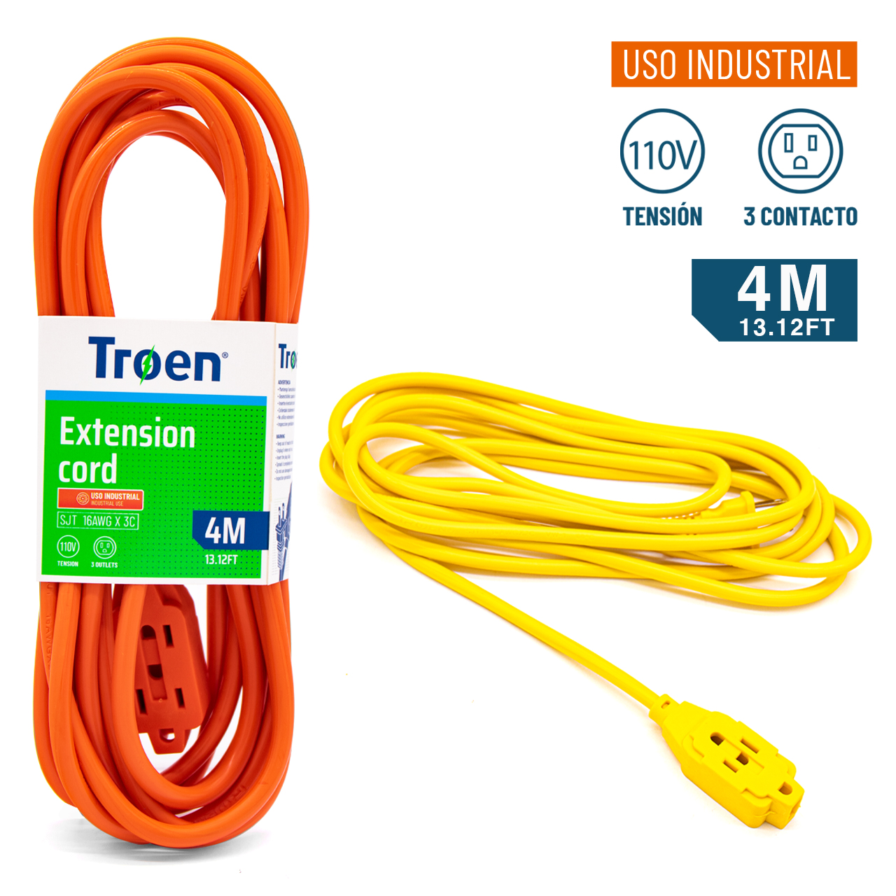 Troen 13 ft. [4 m] Extension Cord [A136-R02723-4M]