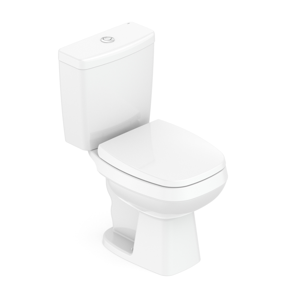 Celite City White Soft Close Toilet with Push Button