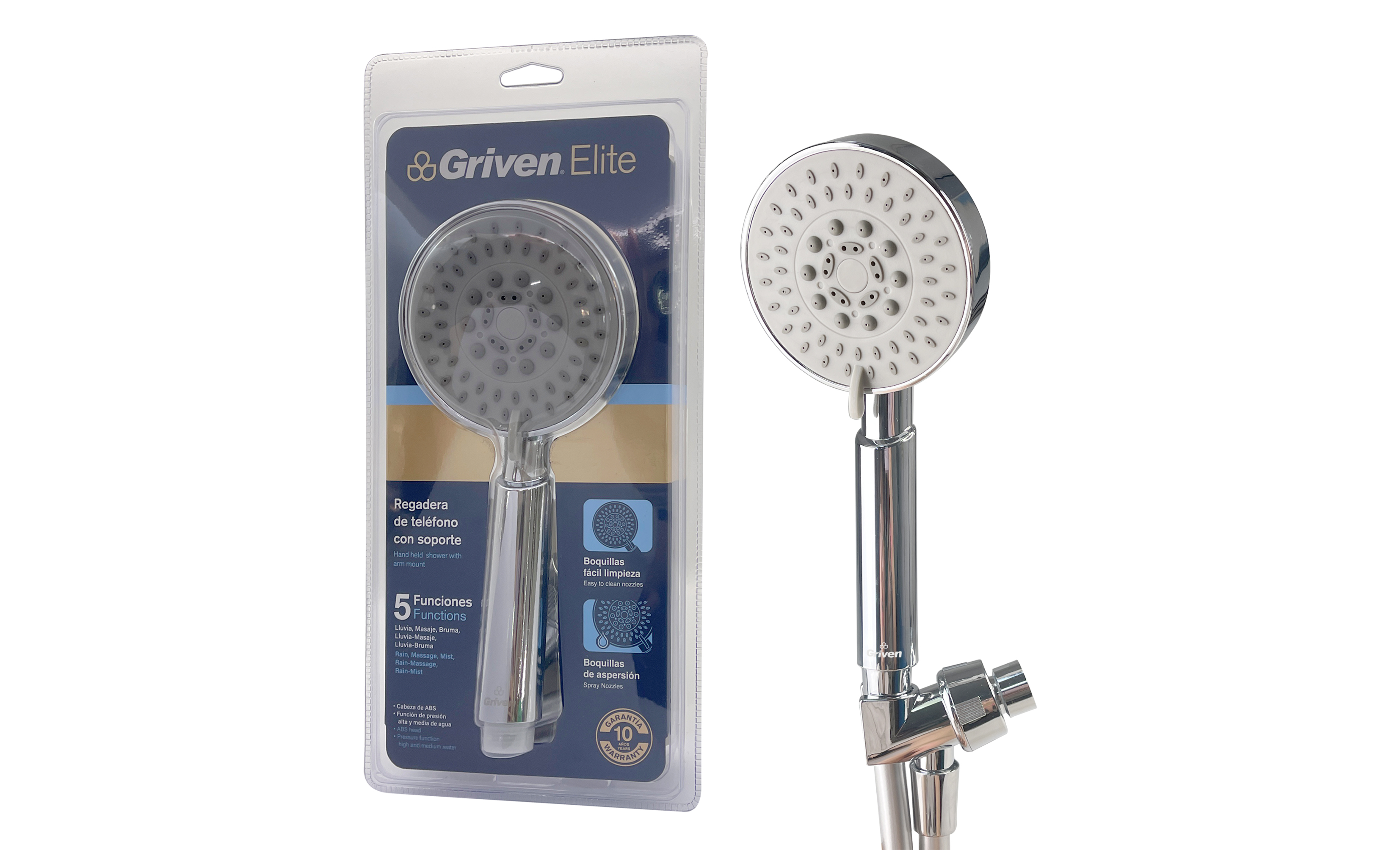 Griven 5 Function Shower Head [GRV-SH207C]