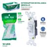 Troen 15A 125V Quiet Single Flush Switch [TR-NS-1K-W]