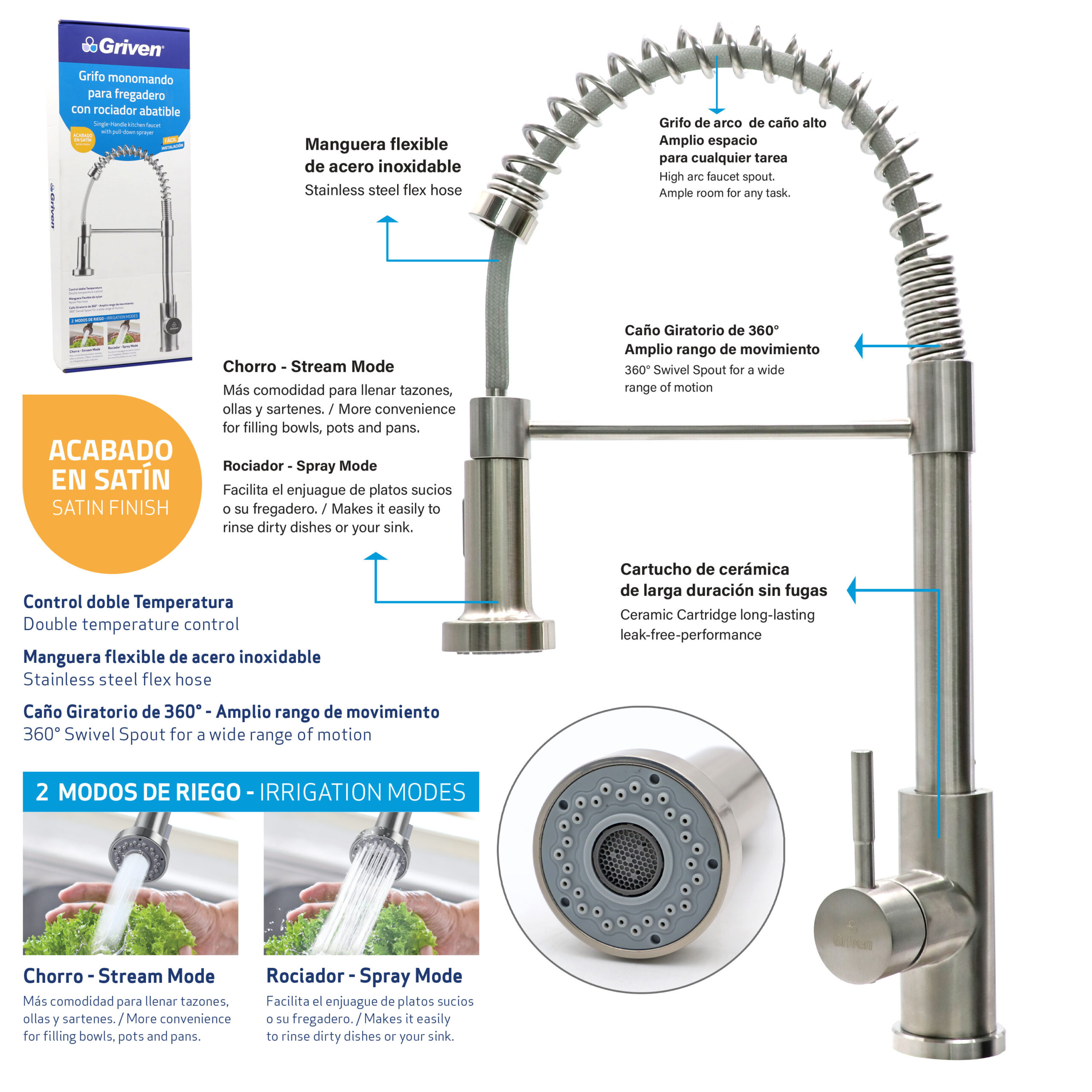 Griven Kitchen Mixer [A367-MY-8805-3-8]
