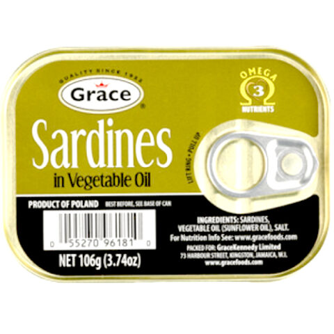 GRACE SARDINE IN VEGETABLE OIL 106G