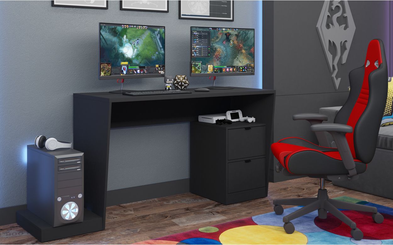BRV Black Gamers Computer Desk [Bmg 01-153]