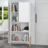 BRV White With Pine Edge Shelving and Cabinet Unit [BE 71-157]