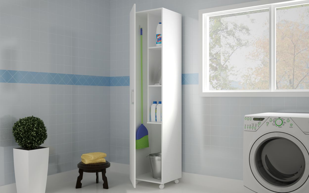 BRV White All-Purpose 1 Door Cabinet [BS 03-06A]
