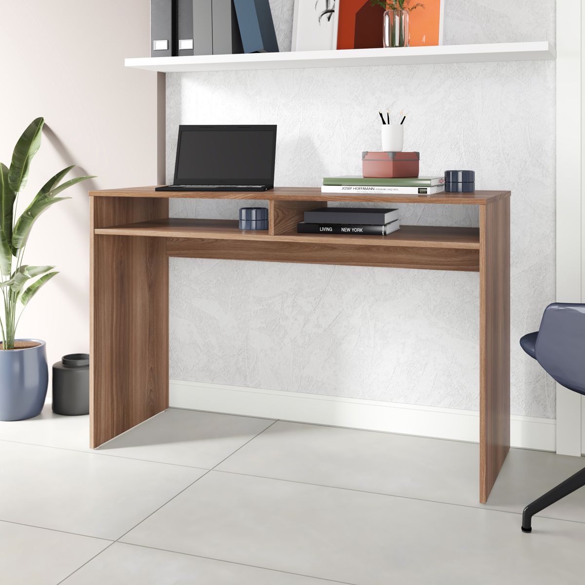 BRV Nut Brown Computer Desk With 2 Storage Compartments [BC 82-164]