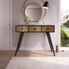 GenialFlex Amber Matte Black Sideboard with 3 Drawers [3006.0002]