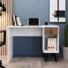 GenialFlex Amber Matte White Computer Desk with 1 Drawer [3007.0001]