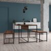 BRV Pozza Metal Framed Dining Table with 2 Benches [PM 33-50]