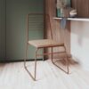BRV Pozza Brown & Ivory Metal Framed Chair [PC 30-109]