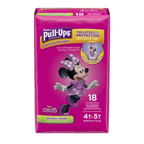 HUGGIES PULL-UPS T/PANTS 4T-5T GIRL 18 PACK