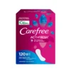 CAREFREE ACTI- FRESH REGULAR UNSCENTED PANTYLINERS 120'S
