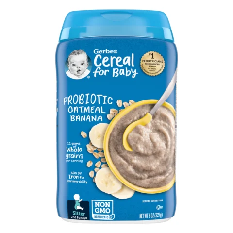 GERBER 2ND FOODS PROBIOTIC OATMEAL BANANA CEREAL FOR BABIES 227g