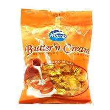 ARCOR BUTTER N CREAM CARAMEL CANDIES 126G
