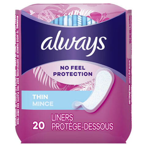 ALWAYS THIN PANTYLINERS 20’S