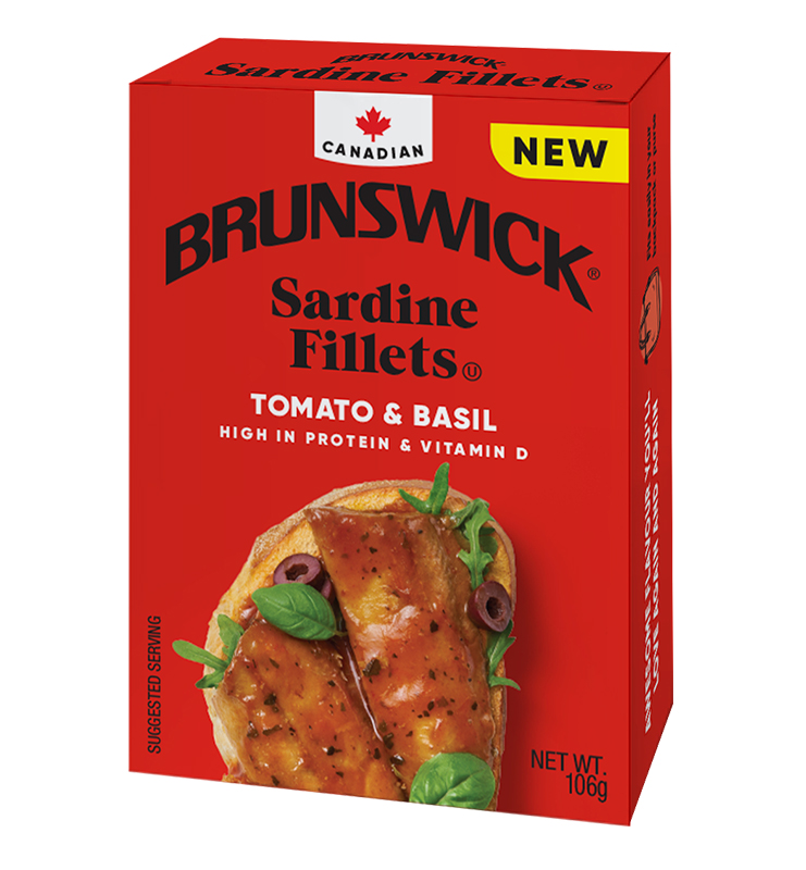 BRUNSWICK SARDINE FILLET TOMATO &amp; BASIL 106G