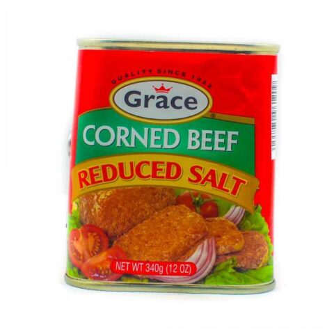 GRACE CORNED BEEF LOW SALT 340G