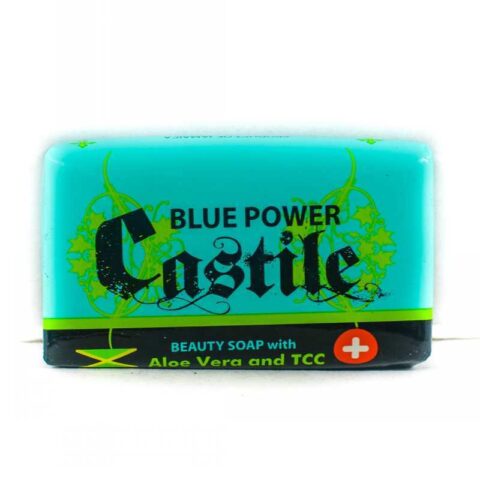 BLUE POWER CASTILE W/ALOE VERA & TCC 110G