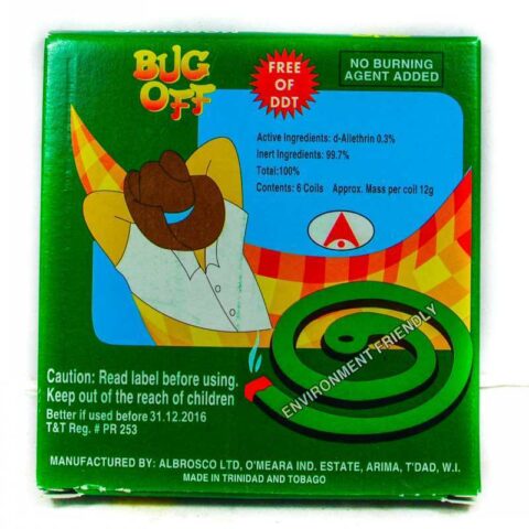 BUG OFF MOSQUITO COILS 6’S