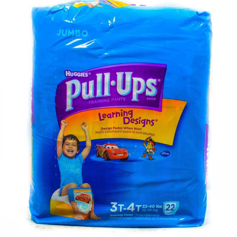 HUGGIES PULL-UPS T/PANTS 3T-4T GIRL 22'S
