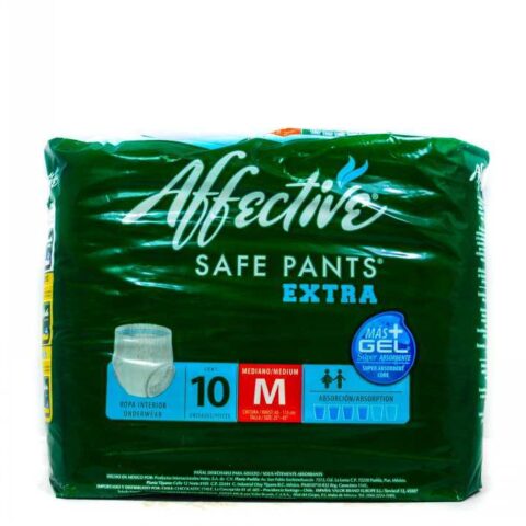 AFFECTIVE SAFE PANTS ADULT DISP. BRIEFS MED 10’S