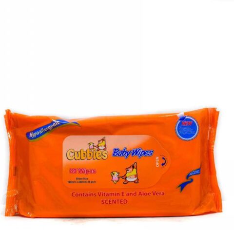 CUBBIES BABY WIPES 80’S (R/PACK)