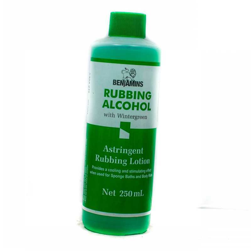 BENJAMINS RUBBING ALCOHOL W/GREEN 250ML