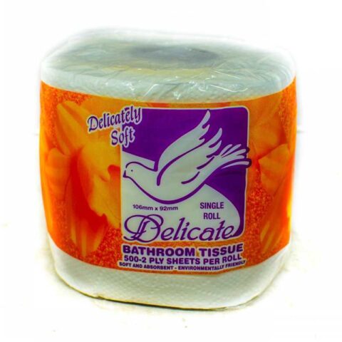 DELICATE TOILET TISSUE 2PLY 500SHT (SINGLES)