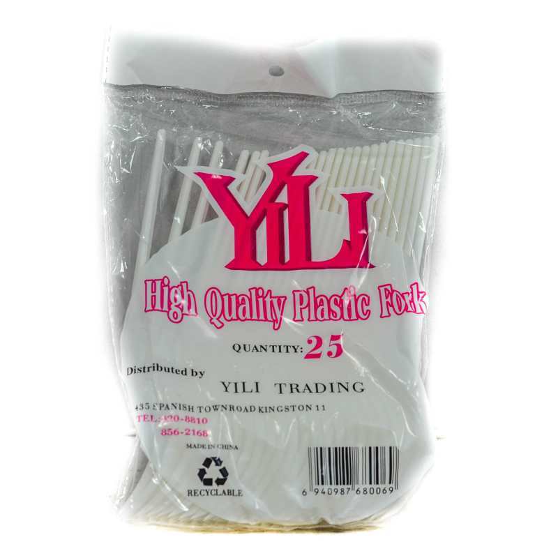 FORK PLASTIC YILI 25'S