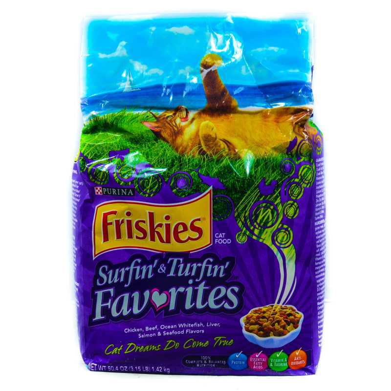 FRISKIES CAT FOOD (DRY) SURFIN &amp; TURFIN 1.42KG