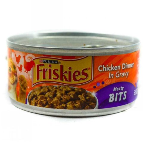 FRISKIES ASSRT MEATY BITS CHCKN DINNER 156G
