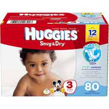 HUGGIES BABY DIAPERS SNUG & DRY STAGE 3 50’s