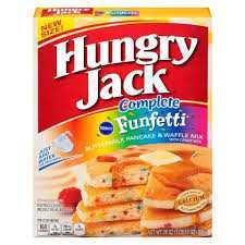 HUNGRY JACK COMPLETE FUNFETTI P/CAKE & WAFFLES MIX 794G