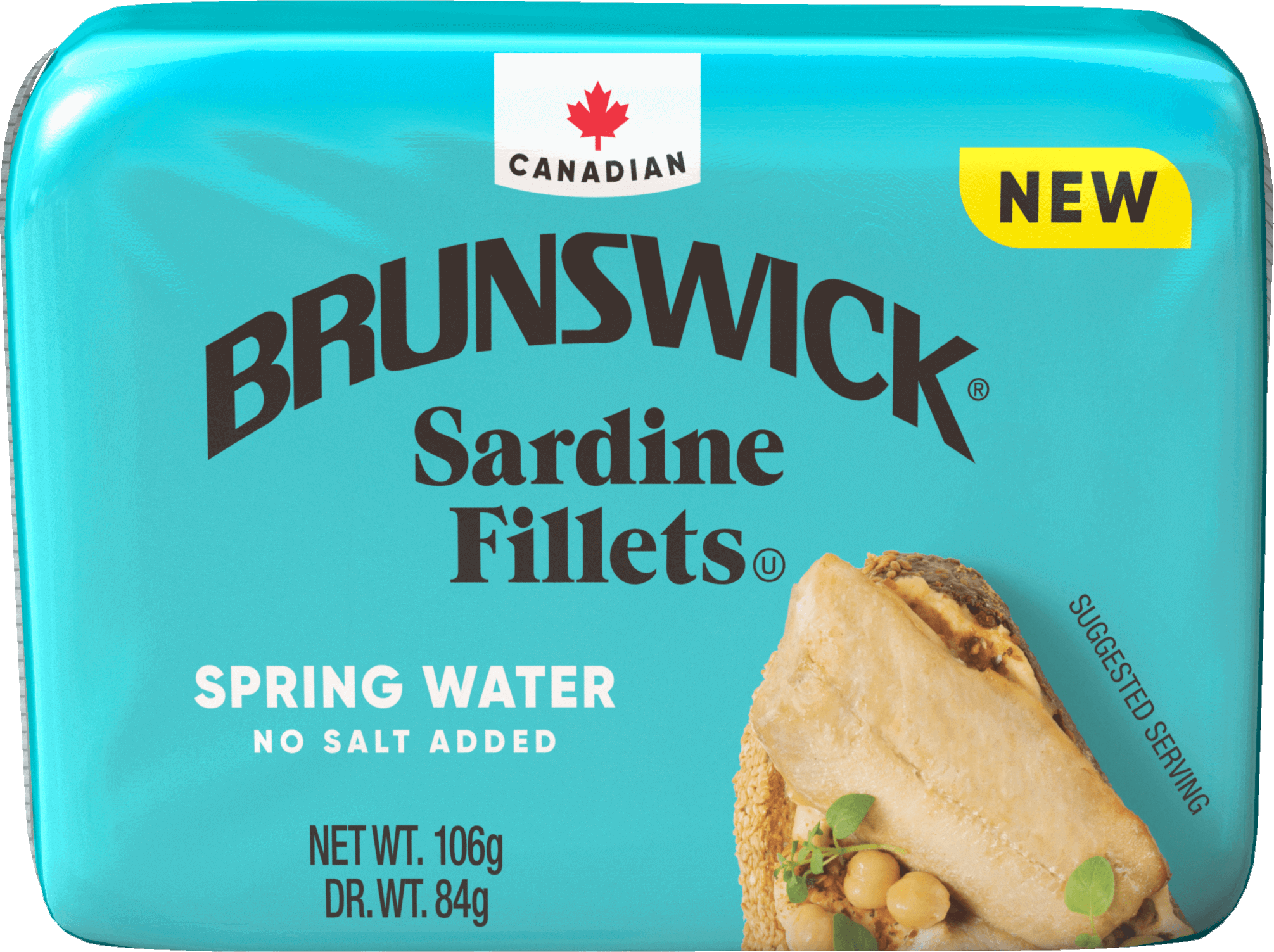 BRUNSWICK SARDINE FILLETS ( NO SALT ADDED) 106G