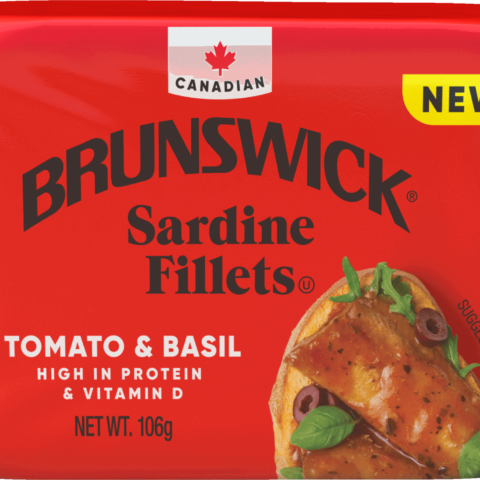 BRUNSWICK SARDINE FILLETS ( RED BAG) TOMATO & BASIL 106G