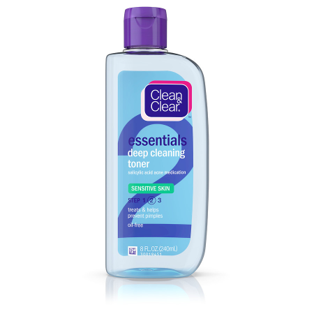 CLEAN & CLEAR DEEP CLEANING TONER FOR SENSITIVE SKIN STEP2 8oz (240ml)