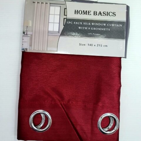 HOME BASICS SILK WINDOW PANEL CURTAIN (1PC)